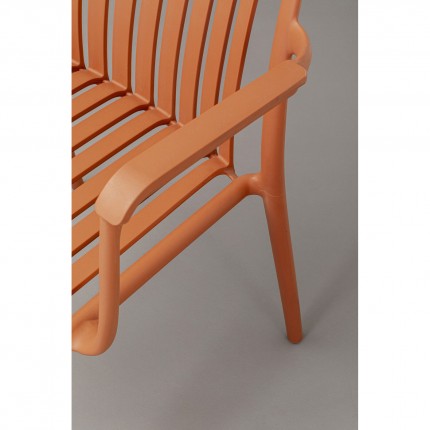 Outdoor Chair with armrests Porto Santo terracotta Kare Design