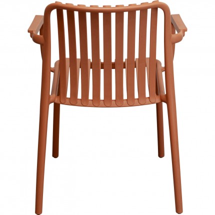 Outdoor Chair with armrests Porto Santo terracotta Kare Design