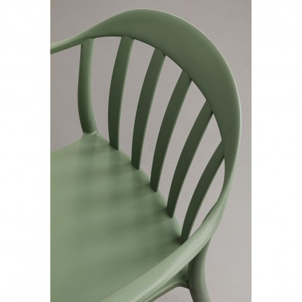 Outdoor Chair with armrests Flores green Kare Design