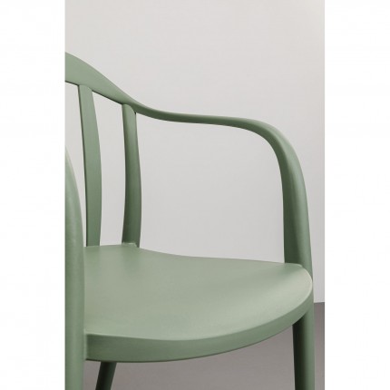 Chaise de jardin avec accoudoirs Flores verte Kare Design