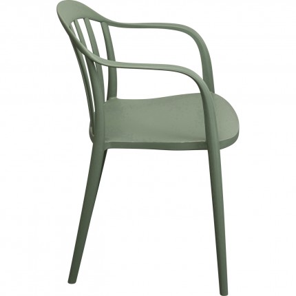 Outdoor Chair with armrests Flores green Kare Design