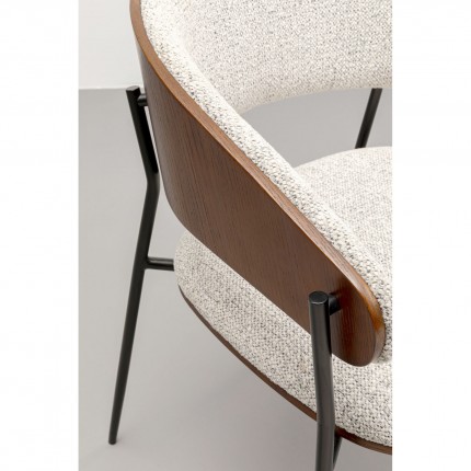 Chaise avec accoudoirs Cindy noyer Kare Design
