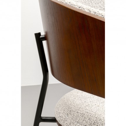 Chair with armrests Cindy walnut Kare Design