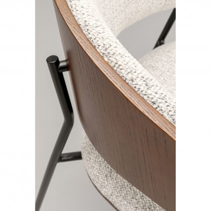Chaise avec accoudoirs Cindy noyer Kare Design