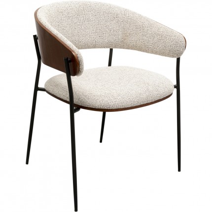 Chaise avec accoudoirs Cindy noyer Kare Design