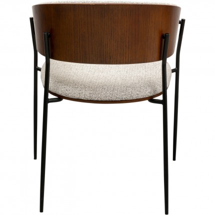 Chair with armrests Cindy walnut Kare Design