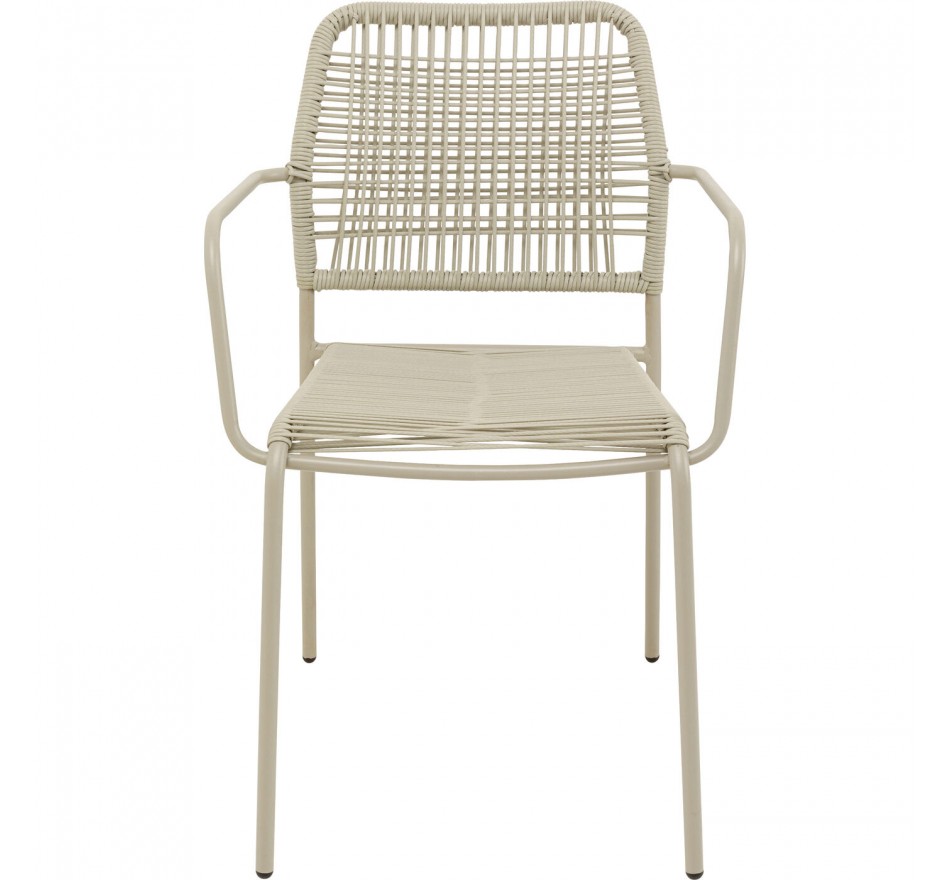 Chaise de jardin avec accoudoirs Madagascar beige Kare Design