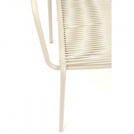 Outdoor chair with armrests Madagascar beige Kare Design