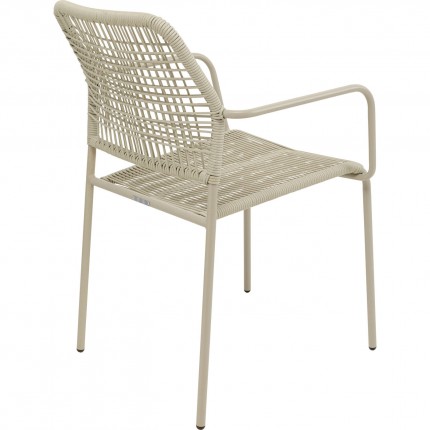 Outdoor chair with armrests Madagascar grey Kare Design