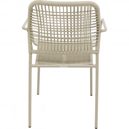 Outdoor chair with armrests Madagascar grey Kare Design