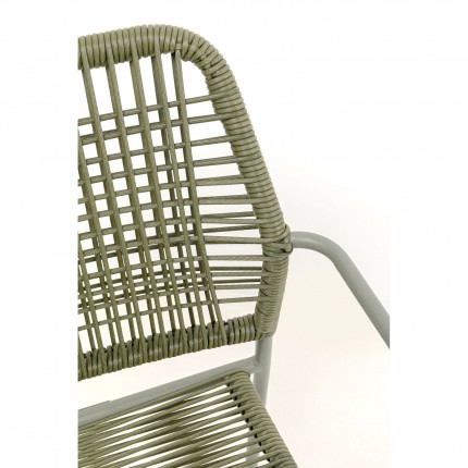 Chaise de jardin avec accoudoirs Madagascar verte Kare Design