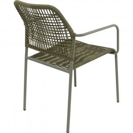 Chaise de jardin avec accoudoirs Madagascar verte Kare Design