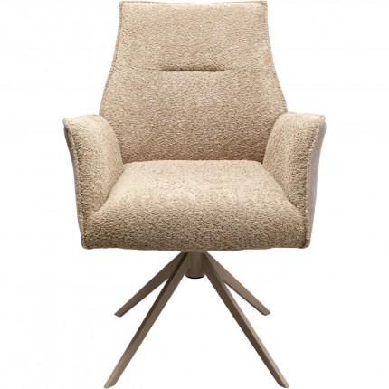 Swivel Armchair Liverpool beige Kare Design