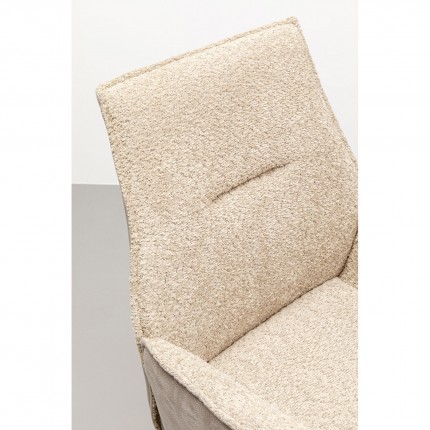 Swivel Armchair Liverpool beige Kare Design
