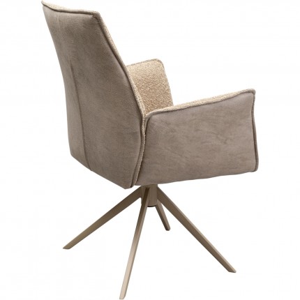 Swivel Armchair Liverpool beige Kare Design
