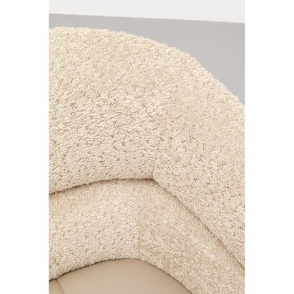 Swivel chair with armrests Tasty taupe Kare Design