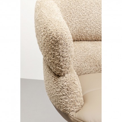 Swivel chair with armrests Tasty taupe Kare Design