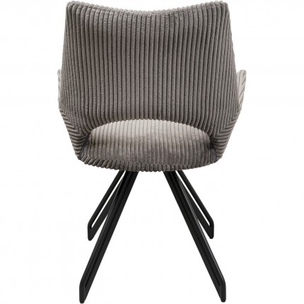 Swivel chair Rich Cord grey Kare Design