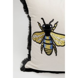 Coussin Bees blanc 50x30cm