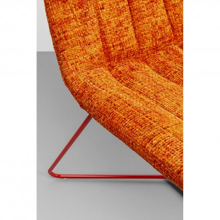 Armchair Ally orange and red Kare Design