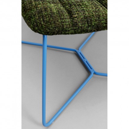 Armchair Ally green and blue Kare Design