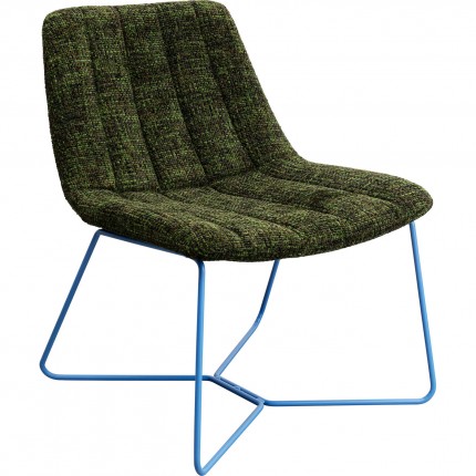 Armchair Ally green and blue Kare Design