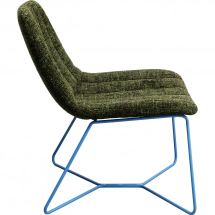 Armchair Ally green and blue Kare Design