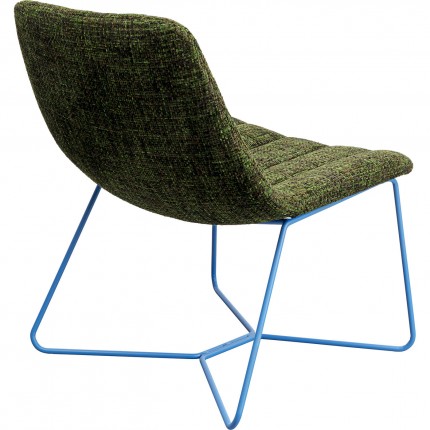 Armchair Ally green and blue Kare Design