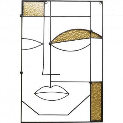 Wall Coat Rack Art Face man 90x60cm Kare Design