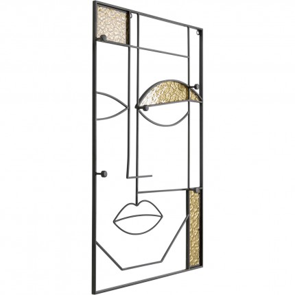 Wall Coat Rack Art Face man 90x60cm Kare Design