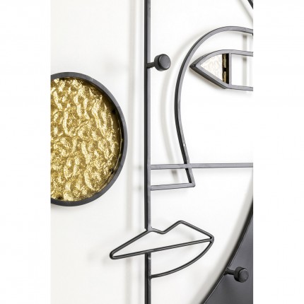 Wall Coat Rack Art Face woman 90x60cm Kare Design