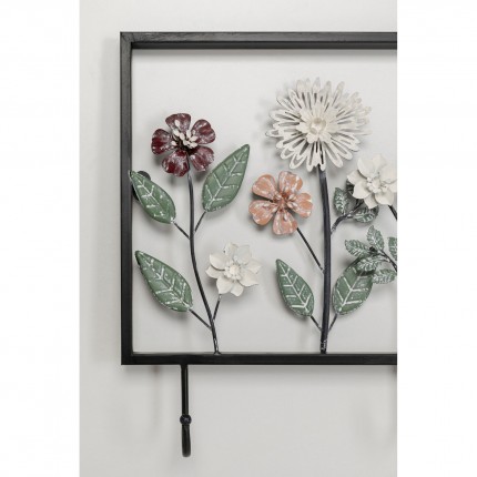 Wall Coat Rack framed flowers Kare Design