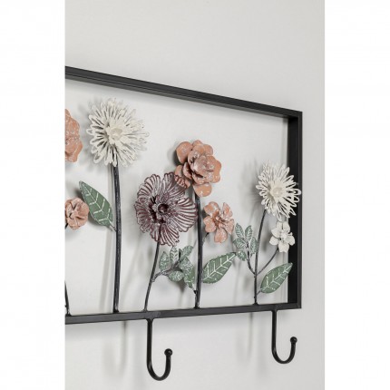 Wall Coat Rack framed flowers Kare Design