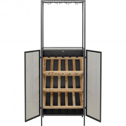 Porte-bouteilles Porto 170x60cm noir Kare Design