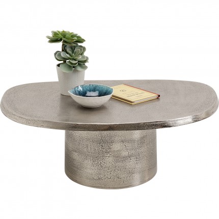 Table basse Bossy 87x59cm argentée Kare Design