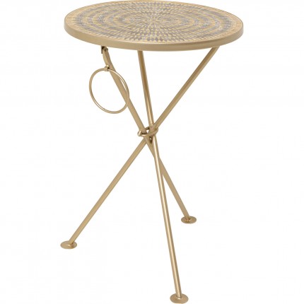 Table d'appoint Clack Mosaic 35cm marron Kare Design