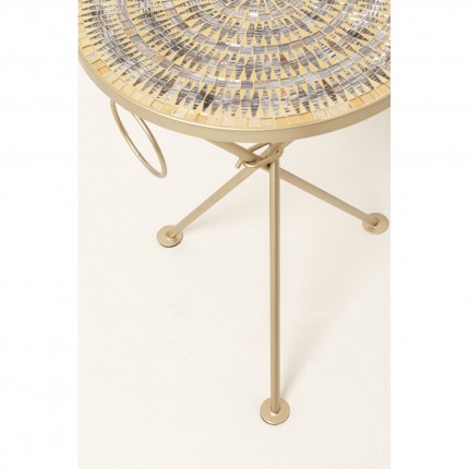 Table d'appoint Clack Mosaic 35cm marron Kare Design
