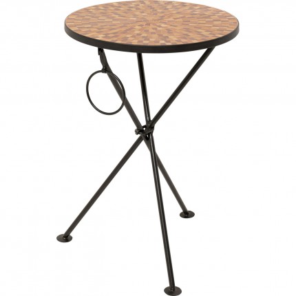 Table d'appoint Clack Mosaic 35cm orange Kare Design
