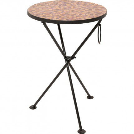 Side Table Clack Mosaic Ø35cm red Kare Design