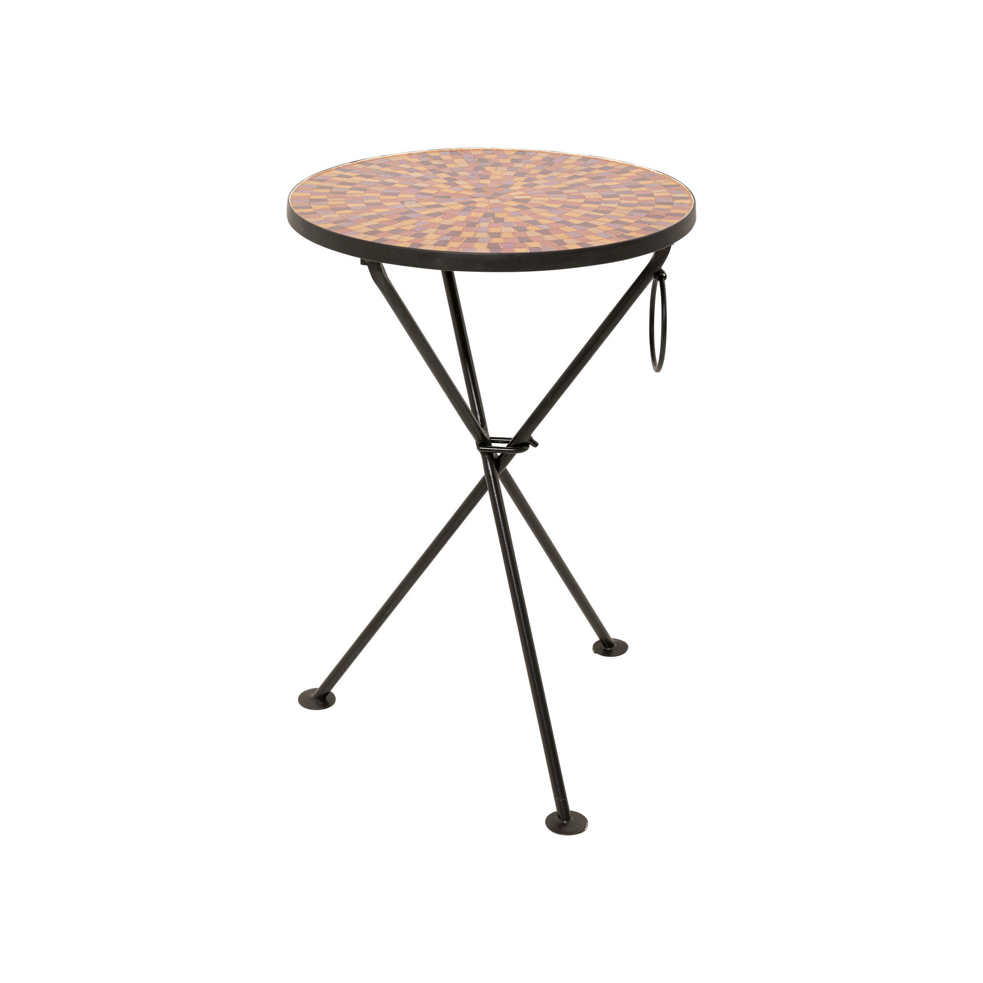 Table d appoint Clack Mosaic rouge Ø35cm