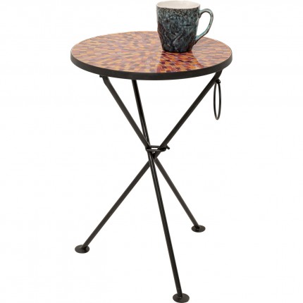 Side Table Clack Mosaic Ø35cm red Kare Design