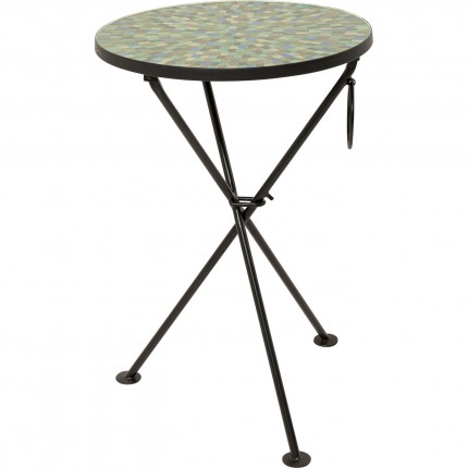 Table d'appoint Clack Mosaic 35cm verte et bleue Kare Design