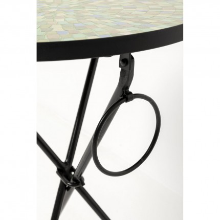 Table d'appoint Clack Mosaic 35cm verte et bleue Kare Design