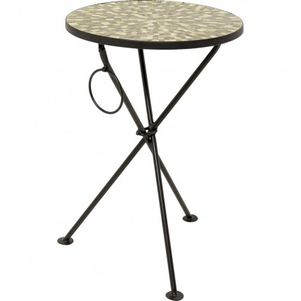 Table d'appoint Clack Mosaic 35cm verte et marron Kare Design Table d'appoint Clack Mosaic 35cm verte et marron Kare Design