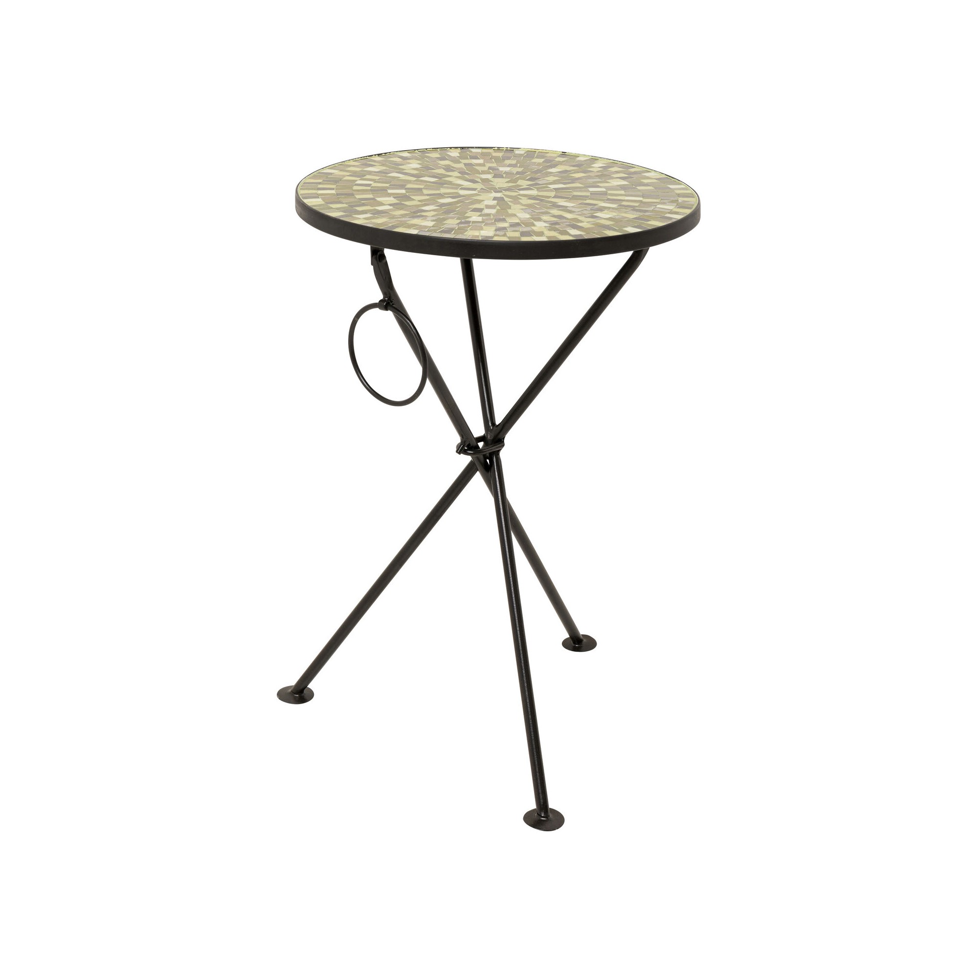 Table d appoint Clack Mosaic vert olive Ø35cm