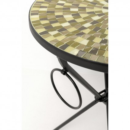 Table d'appoint Clack Mosaic 35cm verte et marron Kare Design