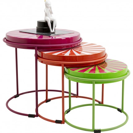 Tables d'appoint Good Vibes set de 3 Kare Design