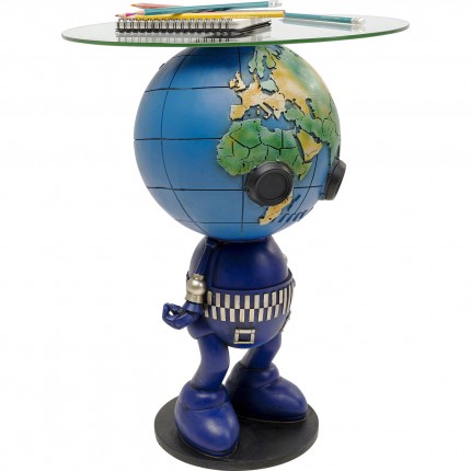 Table d'appoint robot monde bleu Kare Design