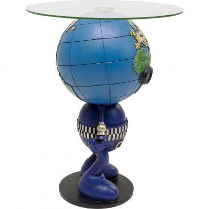 Table d'appoint robot monde bleu Kare Design