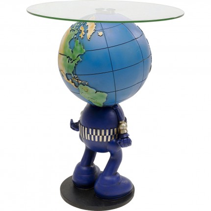 Table d'appoint robot monde bleu Kare Design